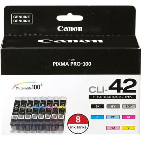 Canon CLI-42 Original Ink Cartridge - Photo Black, Gray, Light Gray, Cyan, Magenta, Yellow, Photo Cyan, Photo Magenta - SystemsDirect.com