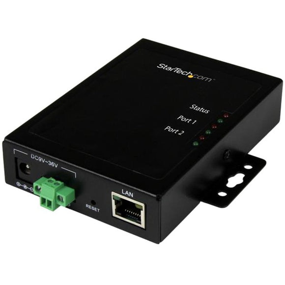 StarTech.com 2 Port Serial-to-IP Ethernet Device Server - RS232 - Metal and Mountable - Serial Device Server - SystemsDirect.com