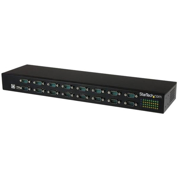 StarTech.com USB to Serial Hub - 16 Port - COM Port Retention - Rack Mount and Daisy Chainable - FTDI USB to RS232 Hub - SystemsDirect.com