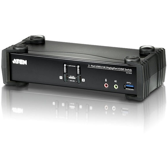 ATEN 2-Port USB 3.0 4K DisplayPort KVMP Switch-TAA Compliant - SystemsDirect.com