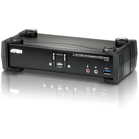 ATEN 2-Port USB 3.0 4K DisplayPort KVMP Switch-TAA Compliant - SystemsDirect.com