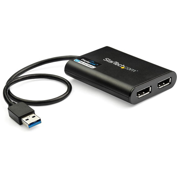 StarTech.com USB to Dual Monitor DisplayPort Adapter - 4K 60Hz - USB 3.0 5Gbps - DisplayLink Cert. - Limited stock, similar item USBA2DPGB