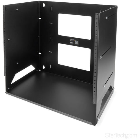 StarTech.com 8U Wallmount Server Rack with Built-in Shelf - Solid Steel - Adjustable Depth 12in to 18in - SystemsDirect.com