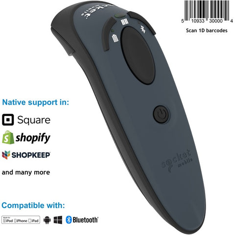 Socket Mobile DuraScan® D700, Linear Barcode Scanner, Gray