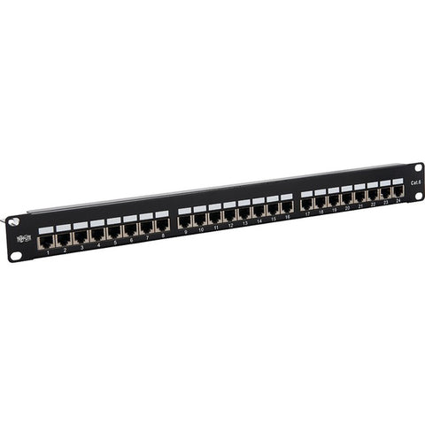 Tripp Lite Cat5e - Cat6 Patch Panel 24-Port Shielded Krone IDC 568B RJ45 1U