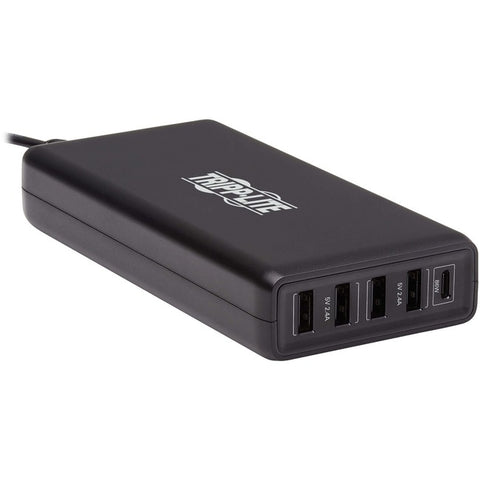 Tripp Lite USB Charging Station 5-Port 4 USB-A, 1 USB C, Auto Sensing 110W