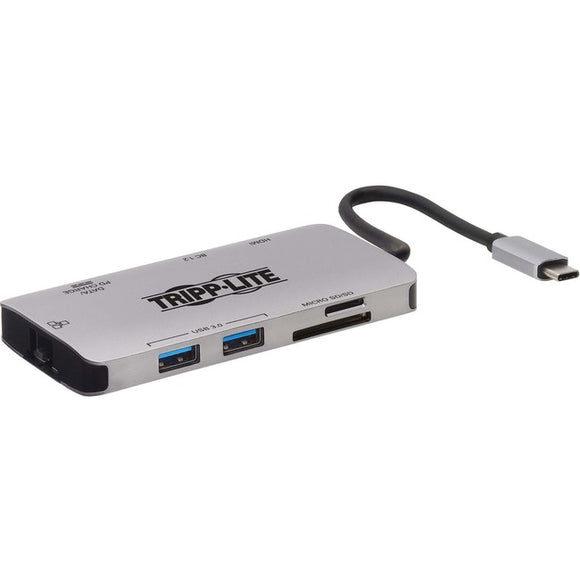 Tripp Lite USB C Docking Station 4k USB Hub HDMI SD-Micro SD Gbe Charging