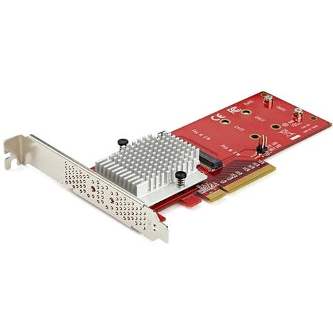 StarTech.com Dual M.2 PCIe SSD Adapter Card - x8 - x16 Dual NVMe or AHCI M.2 SSD to PCI Express 3.0 - M.2 NGFF PCIe (m-key) Compatible - SystemsDirect.com