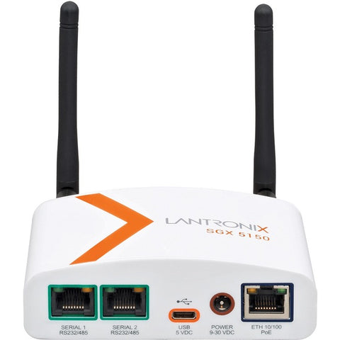 Lantronix SGX 5150 Wireless IoT Gateway, 802.11a-b-g-n-ac, 2xRS232 (RJ45), USB, 10-100 Ethernet, US Model - SystemsDirect.com