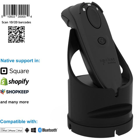 Socket Mobile DuraScan® D740, Universal Barcode Scanner, Black & Charging Dock