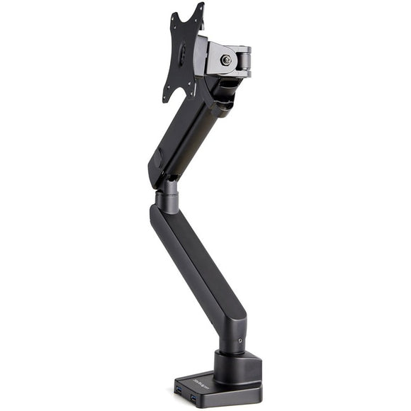 StarTech.com Desk Mount Monitor Arm with 2x USB 3.0 ports - Slim Full Motion Single Monitor VESA Mount up to 8kg Display - C-Clamp-Grommet - SystemsDirect.com