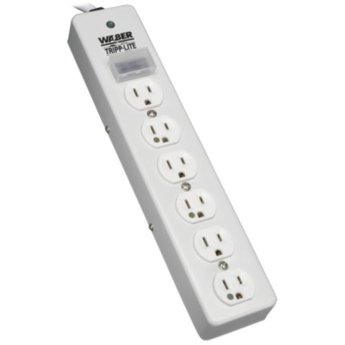 Tripp Lite Surge Protector Power Strip Medical Hospital Metal 6 Outlet 15' Cord - SystemsDirect.com