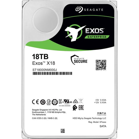 Seagate Exos X18 ST18000NM000J 18 TB Hard Drive - Internal - SATA (SATA-600)