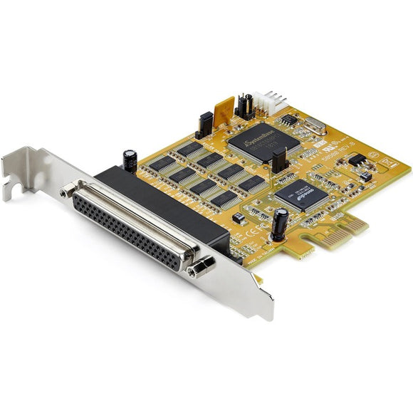 StarTech.com 8-Port PCI Express RS232 Serial Adapter Card - PCIe to Serial DB9 RS232 Controller Card - 16C1050 UART - 15kV ESD - Win-Linux