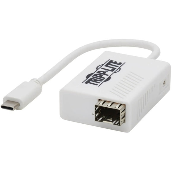 Tripp Lite USB C 3.1 to Fiber Gbe Ethernet Adapter Open SFP Port SMF/MMF LC