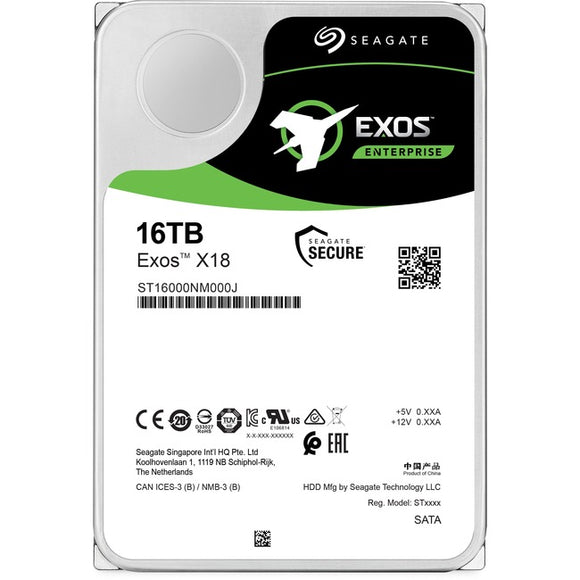 Seagate Exos X18 ST16000NM000J 16 TB Hard Drive - 3.5