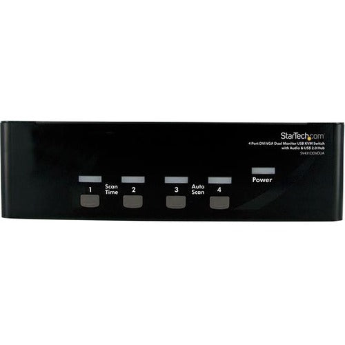 StarTech.com 4 Port DVI VGA Dual Monitor KVM Switch with Audio & USB Hub - SystemsDirect.com