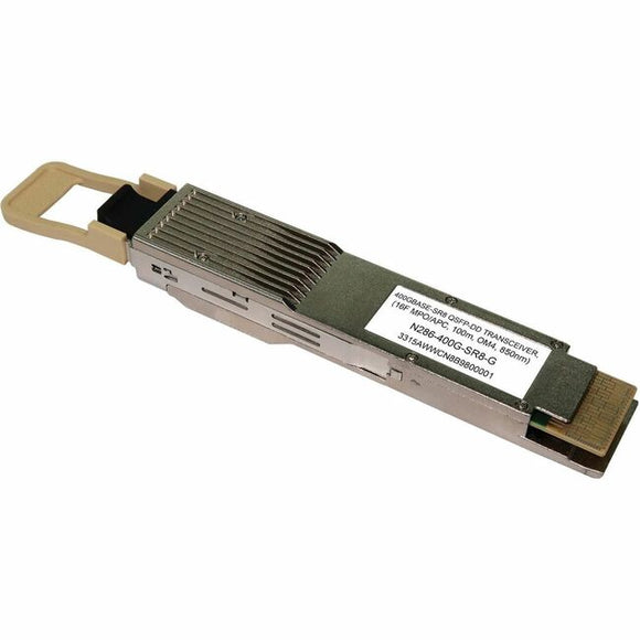 Tripp Lite by Eaton QSFP-DD Transceiver - 400GBase-SR8, MPO/APC MMF, 400 Gbps, 850 nm, 100 m (328 ft.)
