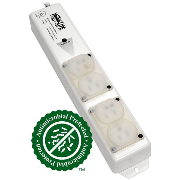 Tripp Lite Safe-IT Power Strip Hospital Medical Antimicrobial 120V 4 Outlet UL60601-1 UL60950-1 Metal - SystemsDirect.com