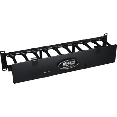 Tripp Lite Rack Enclosure Horizontal Cable Manager Steel w Finger Duct 2URM - SystemsDirect.com