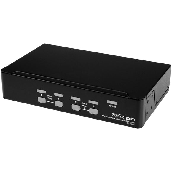 StarTech.com 4 Port 1U Rackmount USB PS/2 KVM Switch with OSD