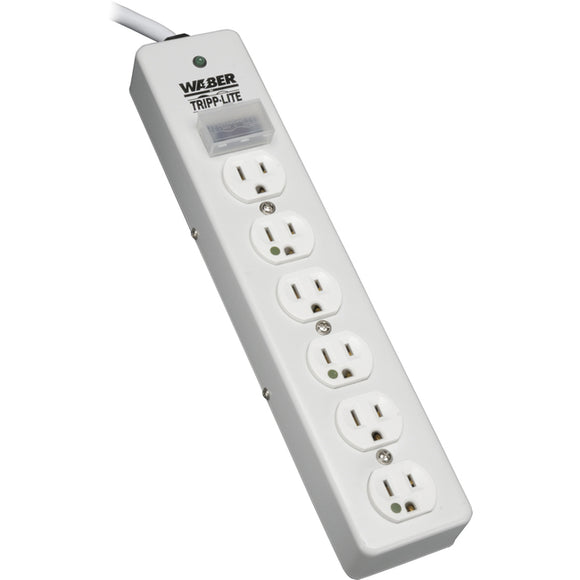 Tripp Lite Surge Protector Power Strip Medical Hospital RT Angle Plug 6 Outlet 10' Cord - SystemsDirect.com
