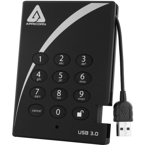 Apricorn Aegis Padlock A25-3PL256-500 500 GB Hard Drive - 2.5" External - SystemsDirect.com