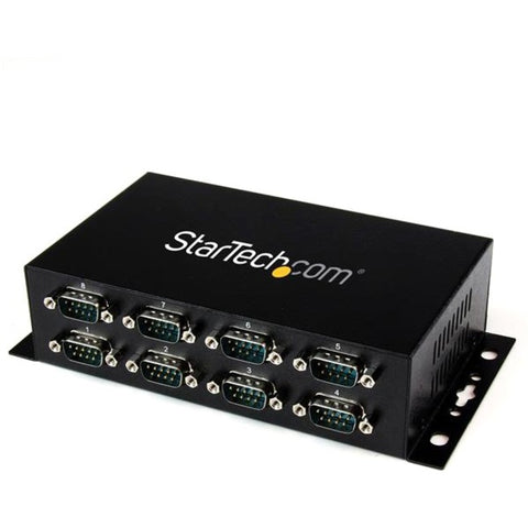 StarTech.com USB to Serial Adapter Hub - 8 Port - Industrial - Wall Mount - Din Rail - COM Port Retention - FTDI USB to RS232 - SystemsDirect.com