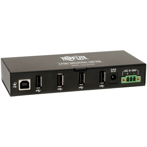 Tripp Lite 4-Port Rugged Industrial USB 2.0 Hi-Speed Hub w 15KV ESD Immunity Metal Mountable