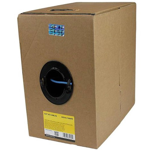 StarTech.com 1000 ft Roll of Blue Plenum CMP Cat5e Solid UTP Bulk Cable