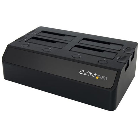 StarTech.com USB 3.0 to 4-Bay SATA 6Gbps Hard Drive Docking Station w- UASP & Dual Fans - 2.5-3.5in SSD - HDD Dock - SystemsDirect.com