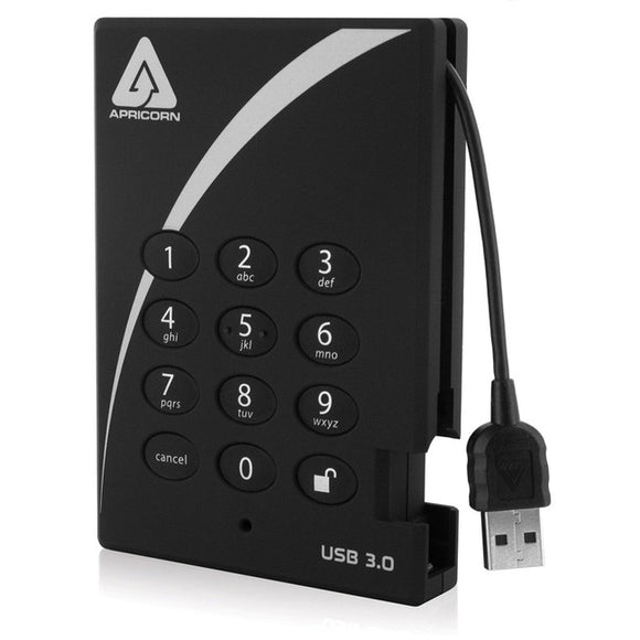 Apricorn Aegis Padlock 2 TB Portable Hard Drive - External - SystemsDirect.com