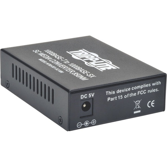 Tripp Lite SC Multimode Fiber Media Converter Gigabit 10-100-1000 RJ45 550M 850nm - SystemsDirect.com