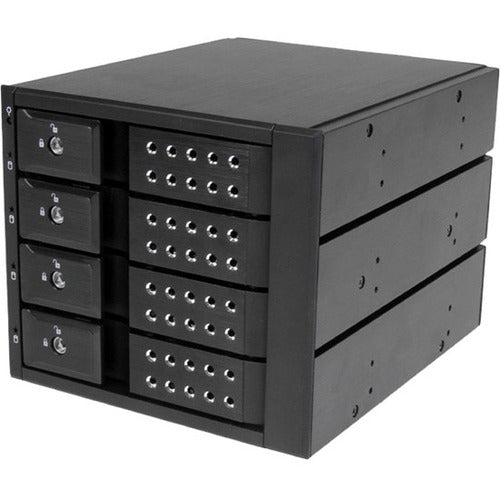 StarTech.com 4 Bay Aluminum Trayless Hot Swap Mobile Rack Backplane for 3.5in SAS II-SATA III - 6 Gbps HDD - SystemsDirect.com