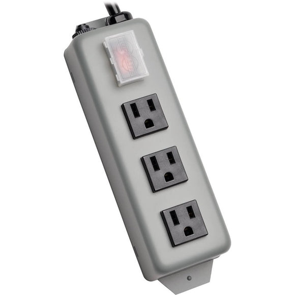 Tripp Lite Waber Industrial Power Strip 3-Outlet 6 ft. (1.83 m) Cord 5-15P Switch Guard