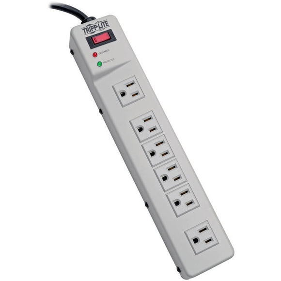 Tripp Lite Surge Protector Power Strip 120V Right Angle 6 Outlet Metal 6' Cord