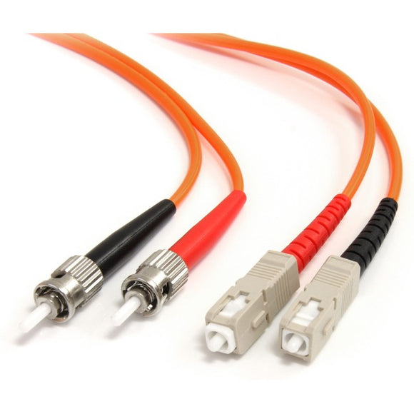 StarTech.com 1m Fiber Optic Cable - Multimode Duplex 62.5/125 - LSZH - ST /SC - OM1 - ST to SC Fiber Patch Cable