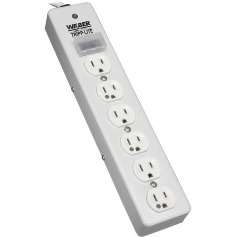 Tripp Lite Surge Protector Power Strip Medical Hospital Metal 6 Outlet 15' Cord