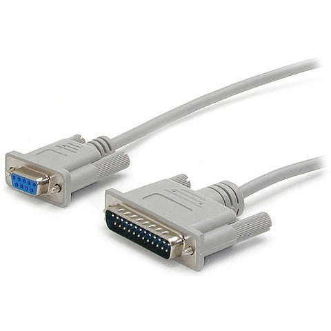StarTech.com StarTech.com 10 ft Cross Wired DB9 to DB25 Serial Null Modem Cable - Null modem cable - DB-9 (F) - DB-25 (M) - 10 ft