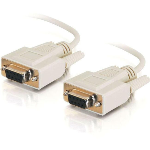 C2G 15ft DB9 F/F Null Modem Cable - Beige