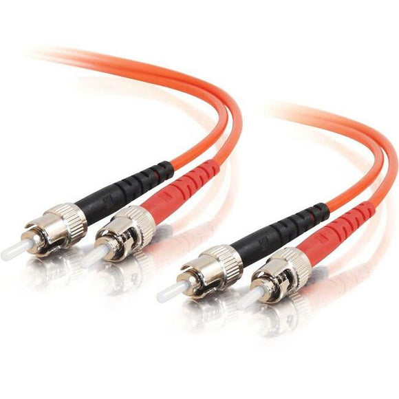 C2G-3m ST-ST 62.5/125 OM1 Duplex Multimode PVC Fiber Optic Cable - Orange