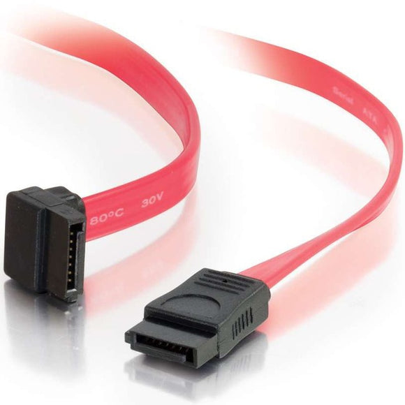 C2G 18in 7-pin 180° to 90° 1-Device Serial ATA Cable