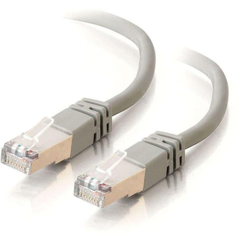 C2G-25ft Cat5e Molded Shielded (STP) Network Patch Cable - Gray
