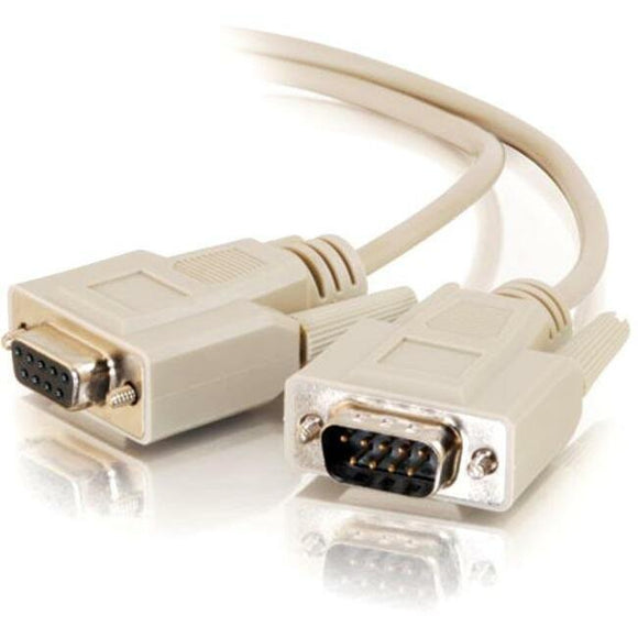 C2G 15ft DB9 M/F Extension Cable - Beige