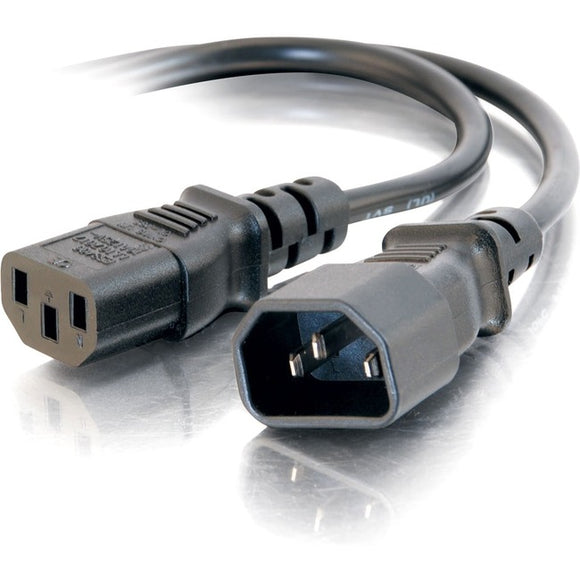 C2G 1ft 18 AWG Computer Power Extension Cord (IEC320C14 to IEC320C13)