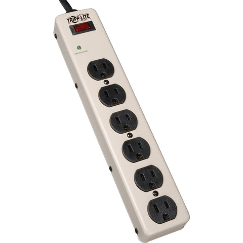 Tripp Lite 6-Outlet Commercial-Grade Surge Protector, 6 ft. (1.83 m) Cord, 900 Joules, 12.5-in. length