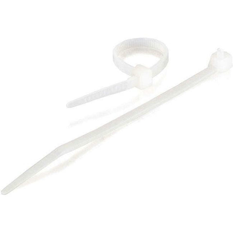 C2G 4in Cable Ties - White - 100pk
