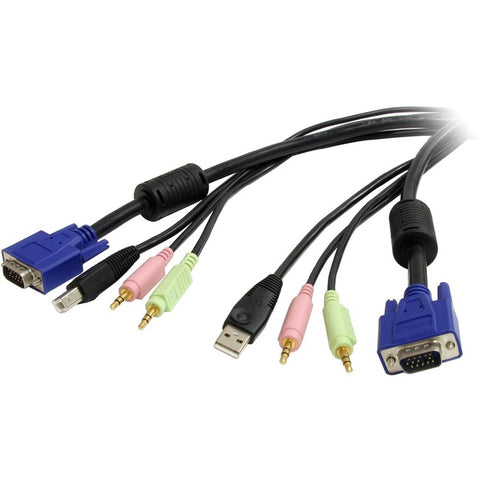 StarTech.com 6 ft 4-in-1 USB VGA KVM Switch Cable with Audio