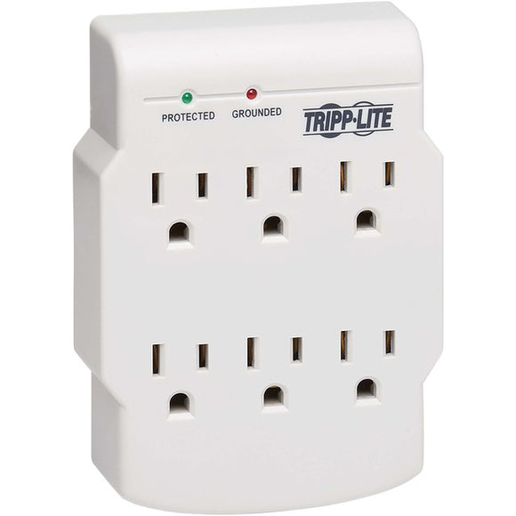 Tripp Lite Protect It! 6-Outlet Low-Profile Surge Protector, Direct Plug-In, 540 Joules, Diagnostic LED