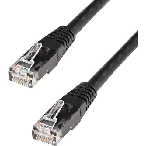 StarTech.com 7ft CAT6 Ethernet Cable - Black Molded Gigabit - 100W PoE UTP 650MHz - Category 6 Patch Cord UL Certified Wiring/TIA